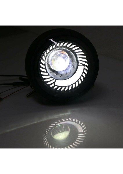 2x Motorcycle Cafe Racer Bobber 6 5 Inç LED Far Spiral Beyaz Yan Montaj Braketi (Yurt Dışından) fiyatları