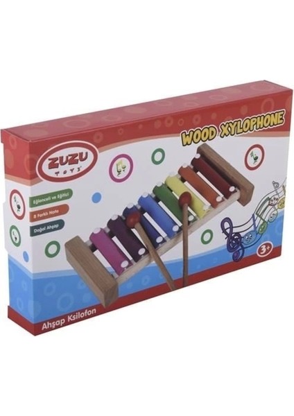 Turuncu Ahşap Ksilofon, Eğlenceli ve Renkli Müzik Aleti