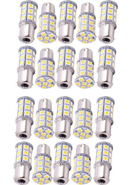 20 x Sıcak Beyaz 27 Smd LED 1156 1141 1003 Rv Camper Römork Iç Ampuller (Yurt Dışından)
