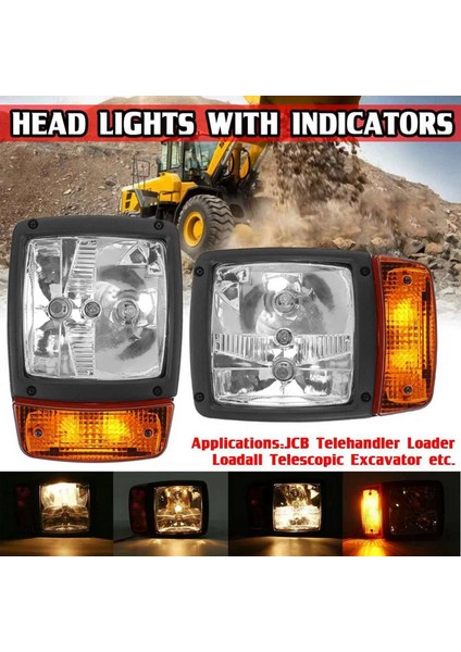2x 24V Ekskavatör Jcb Ön LED Farlar Dönüş Sinyal Lambası Göstergesi Traktör Telehandler Yükleyici Forklift (Yurt Dışından) fırsatları