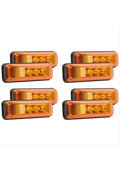 4pair Kamyon Römorku Evrensel 24V Kabuk Piranha Ön ve Arka LED Işaretleyici Işık Alanı Göstergesi (Yurt Dışından)