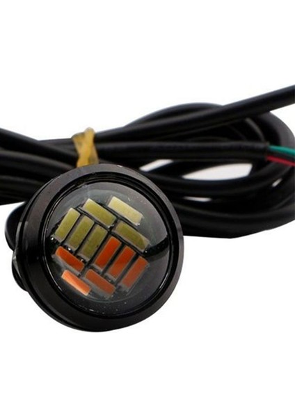 12 Pcs Araba 12V 23MM Çift Renk Geçiş 4014 12 LED Drl Eagle Göz Gündüz Işığı (Yurt Dışından) indirimleri