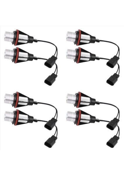 8000K LED LED Melek Göz Işaretçisi Halo Ampul Lambaları -Bmw E39 E53 E60 E63 E64 E66 E87 5 6 7 X3 X5 [8 Pc Paketi] (Yurt Dışından)