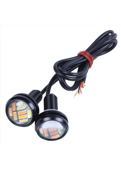 20 Pcs 12V 23MM Çift Renk Geçiş 4014 12 LED Drl Eagle Göz Gündüz Işığı (Yurt Dışından) modelleri