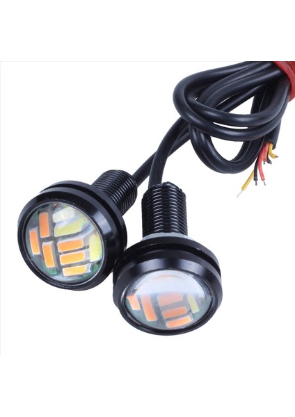 20 Pcs 12V 23MM Çift Renk Geçiş 4014 12 LED Drl Eagle Göz Gündüz Işığı (Yurt Dışından) indirimleri