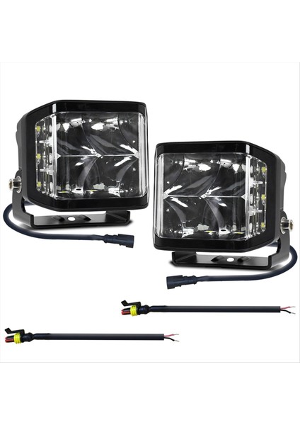 LED Beyaz Çalışmalar 100W 10000LM Offroad Sis Işığı Kamyon Suv Tekne Işleri Işıkları Gece Sürüş Lambası 9-30V 2 Pcs (Yurt Dışından)