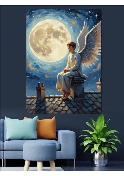 Dolunay Altında Deniz Manzarası Dekoratif Kanvas - Mdf Ahşap Tablo modelleri