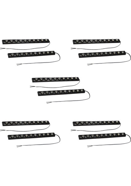 10 x 20W Gündüz Koşu Işıkları Otomatik Drl LED Sürüş Işıkları 10 Cob LED Araç Bağlığı 200LM Dc 12V (Beyaz Işık) (Yurt Dışından)