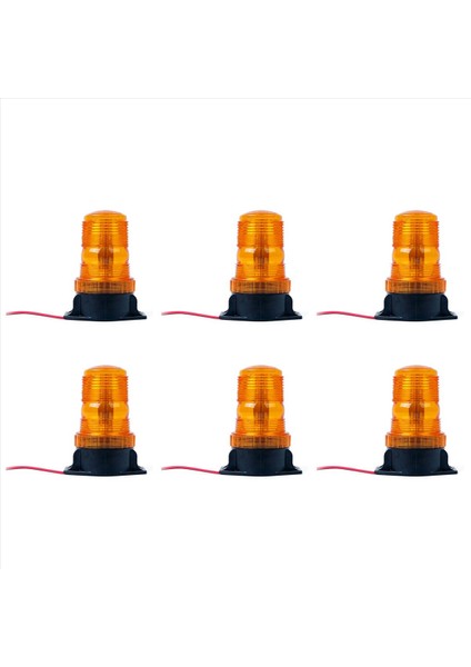 6x Forklift 30 LED Beacon Işık Flaş Lambası Tehlike Acil Durum Yanıp Sönen Uyarı Amber (Yurt Dışından)