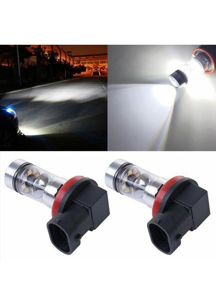8x H8 H11 H16 6000K Beyaz 100W Güçlü LED Sis Fark Sürüş Ampulü Drl (Yurt Dışından) modelleri