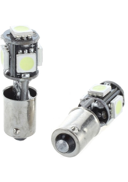 2x Ampul 5 LED 5050 Smd BA9S H6W T4W Beyaz Odb Anti Hata Kodu Lambası (Yurt Dışından)