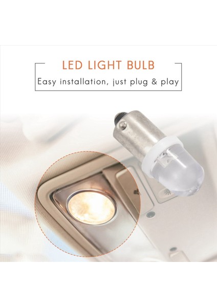 60PCS BA9S 1895 H6W 53 57 Sünonet LED Ampuller Araba Haritası Lambası Için 12V Beyaz (Yurt Dışından) modelleri