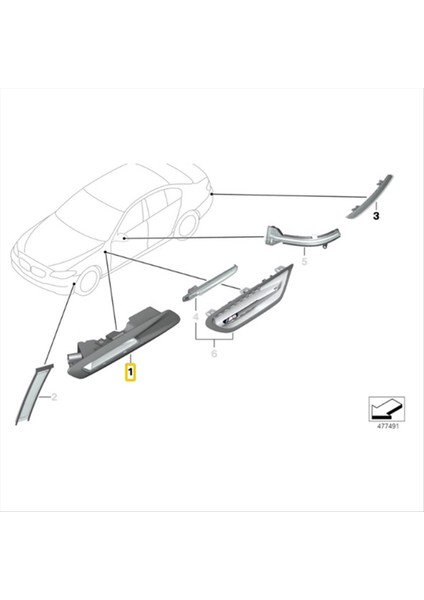 1paır LED Yan Işaretçi Işık Dönüş Sinyal Lambaları Bmw F10 F11 F18 550I 535I 528I Sedan 11-2013 63137154167 63137154168 Bir (Yurt Dışından)