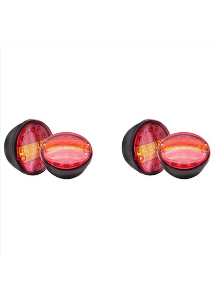 4pcs 12V 24V 20 LED Araba Römorku Kuyruk Evrensel Işıklar Kamyon Yuvarlak Arka Lamba Arka Fren Göstergesi Dönüş Sinyal Lambası (Yurt Dışından)