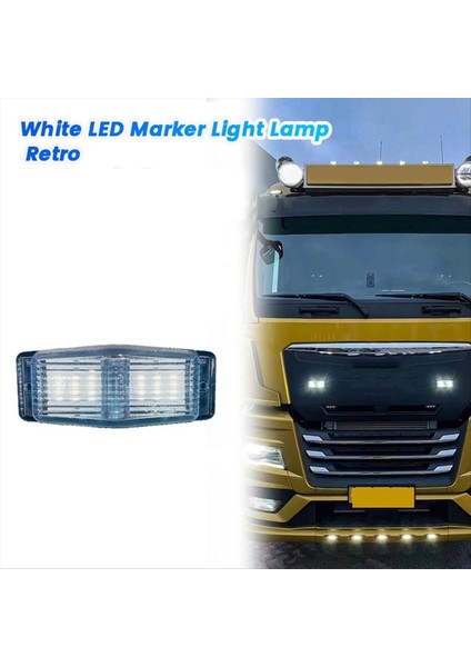 Scania Volvo Adam Benz Kamyon Kamyonu Ön Çift Burner Gösterge Işıkları Için Ön Izgara Işık LED Marker Lambası (Yurt Dışından) indirimleri
