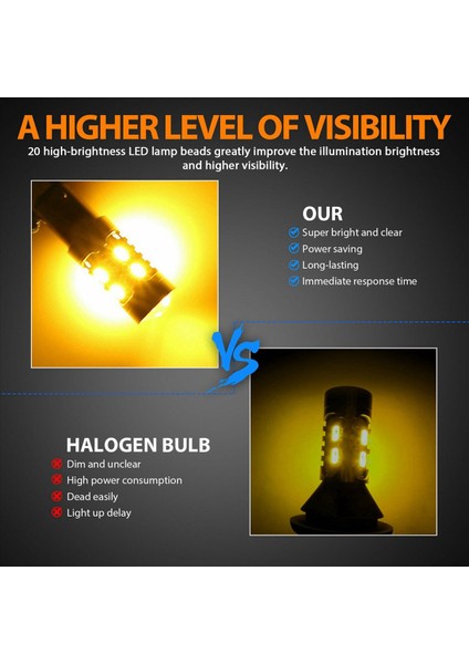 4pcs T20 7443 W21/5W 5630 Ampuller Çift Renk LED Ampul Kanbus Araç Dönüş Sinyal Lambası (Yurt Dışından) modelleri