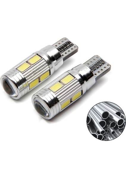 6pcs W5W T10 12V 6000K 5630 10 Smd Araba LED Ampul Kanbus Plakası Yan Dönüş Singal Işık Süper Parlak Beyaz (Yurt Dışından)