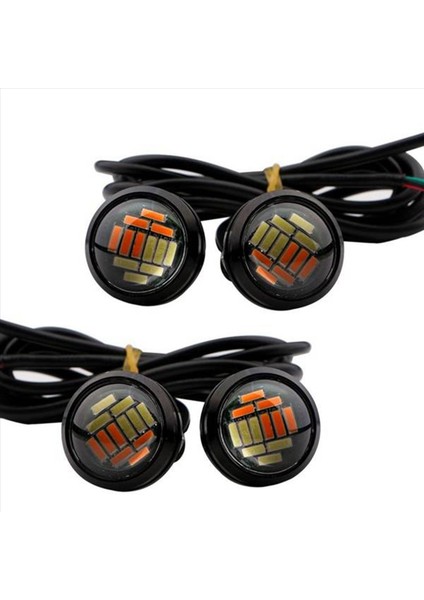 24 Adet Araba 12V 23MM Çift Renk Geçiş 4014 12 LED Drl Eagle Göz Gündüz Işığı (Yurt Dışından) indirimleri