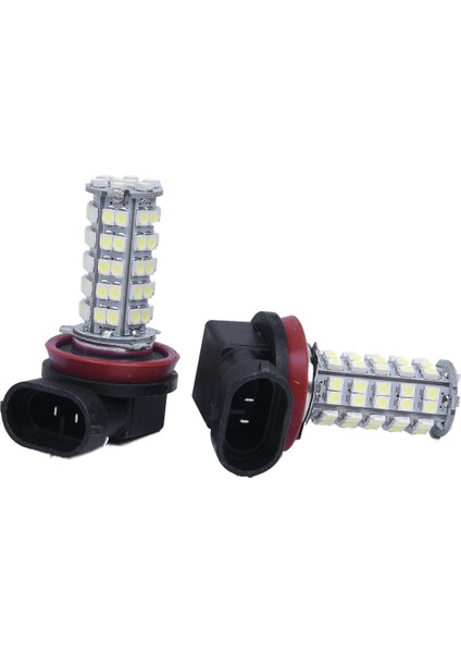 2x H11 68 LED Ampul Lambası 360 Beyaz Araba (Yurt Dışından)