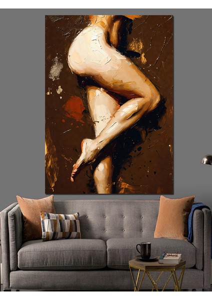 Çıplak Ayak Kadın Vücut Dekoratif Kanvas - Mdf Ahşap Tablo fiyatları