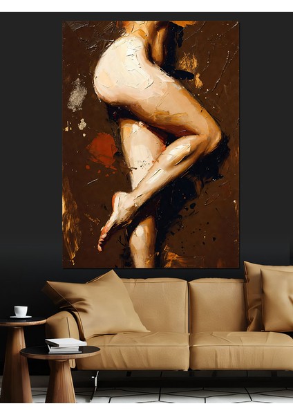 Çıplak Ayak Kadın Vücut Dekoratif Kanvas - Mdf Ahşap Tablo fırsatları