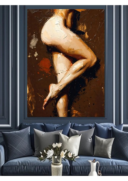 Çıplak Ayak Kadın Vücut Dekoratif Kanvas - Mdf Ahşap Tablo indirimleri