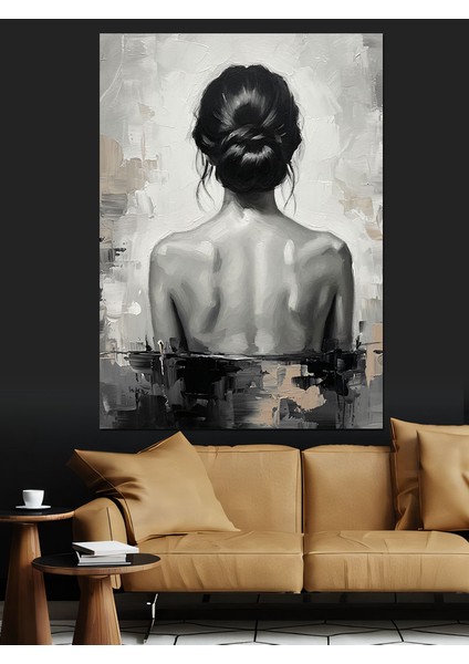 Çıplak Sırtı Dönük Kadın Dekoratif Kanvas - Mdf Ahşap Tablo modelleri