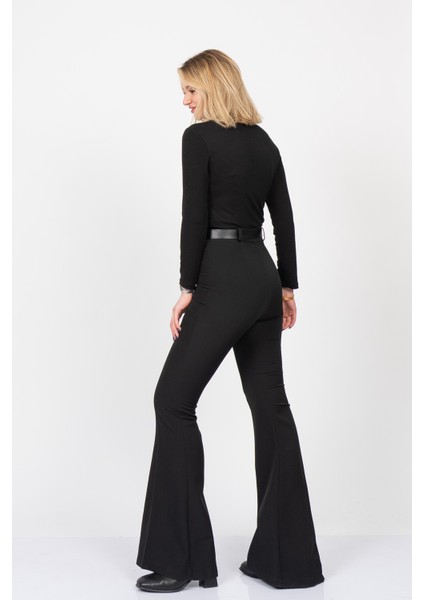 Elitecontour High-Waist Flare Atlas Pantolon 30139 fırsatları