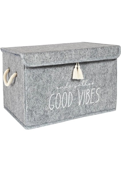 Çok Amaçlı Keçe Kapaklı Mini Kutu Organizer, Saklama Kutusu 35X24X24CM Gri modelleri