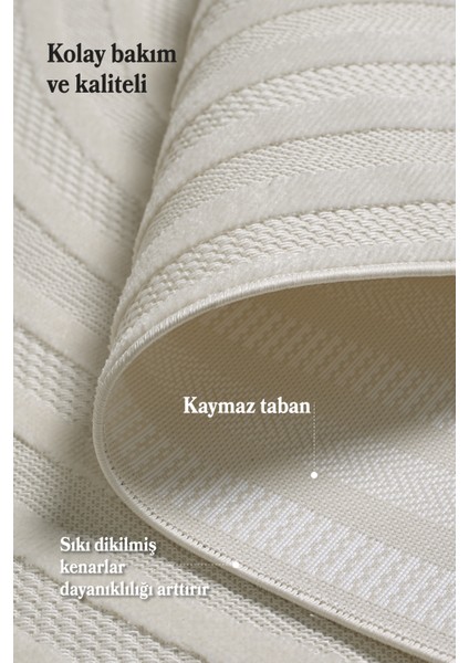 Modern Şık Tasarımlı Sisal Salon Oturma Odası Yolluk Krem Halı fiyatları