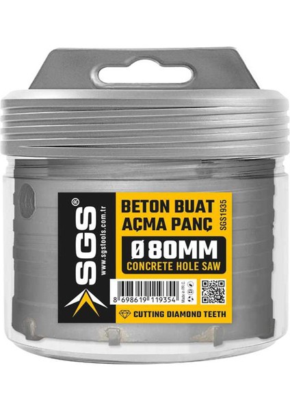 Beton Buat Açma Adaptörsüz 80 mm SGS1935