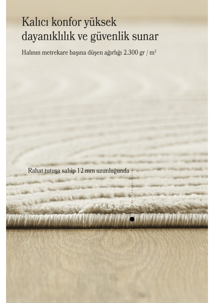 Şık Tasarımlı Bej Salon Oturma Odası Yolluk Jüt Halı modelleri