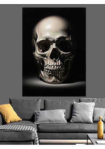 Kurukafa Dişleri Siyah Beyaz Dekoratif Kanvas - Mdf Ahşap Tablo fiyatları