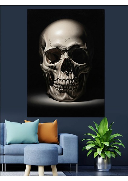 Kurukafa Dişleri Siyah Beyaz Dekoratif Kanvas - Mdf Ahşap Tablo fırsatları