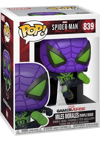 Marvel Spider-Man - Miles Morales (Purple Reign) 839 - Funko Pop! Vinyl Figure-