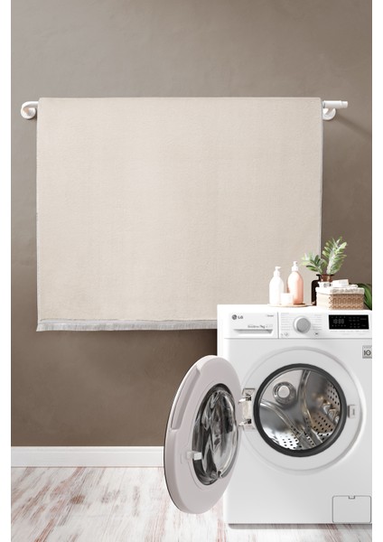 Yumuşak Düz Renk Saçaklı Salon Oturma Odası Yolluk Krem Halı fiyatları