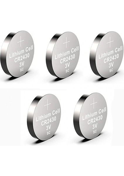 Yuma CR2430 Süper Lityum 3V 5’li Kart Düğme Pil