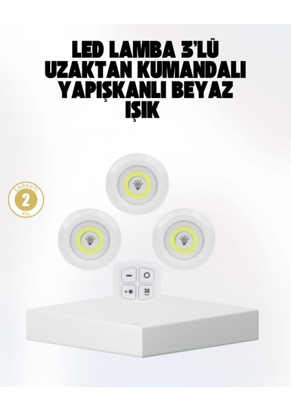 Ieg Kablosuz Gün Işığı 3’lü LED Spot Lamba Kumandalı