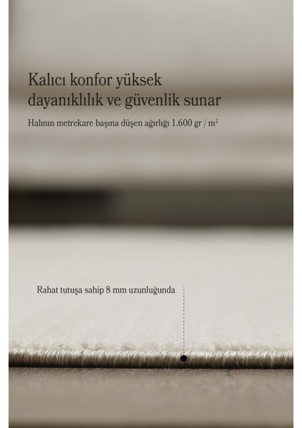 Yumuşak Çizgili Desenli Salon Oturma Odası Yolluk Bej Halı indirimleri