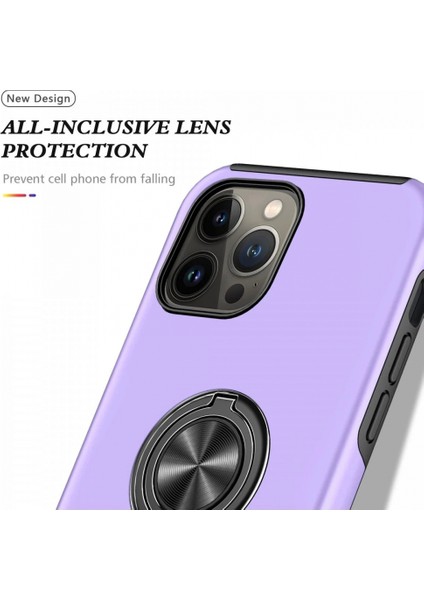 iPhone 13 Pro Kılıf Elit Yüzüklü Kapak - Mor fırsatları