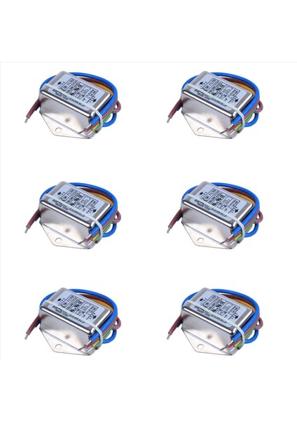 6x Ac 115 V / 250 V 6 A Emı Ayrı Faz Gürültü Filtresi (Yurt Dışından)
