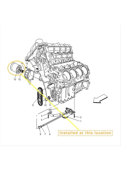 Araba Yağı Filtresi 280459 /289571 Ferrari &amp Maserati Quattroporte Granturismo 2007-2013 (Yurt Dışından) fırsatları