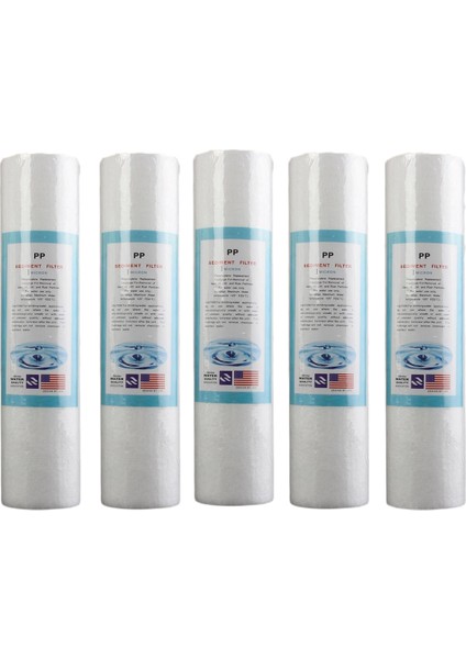 5 Adet Yedek Su Tortu Filtreleri (5 Mikrometre) 2 5 &quot x 10&quot Kartuşlar (Yurt Dışından)