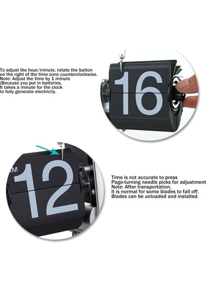 Vintage Masa Saati Otomatik Sayfa Çevirme Saat Çift Ayak Küçük Ölçekler Flip Masa Saati Ev/ofis Dekorasyon Saatleri (Yurt Dışından) fırsatları