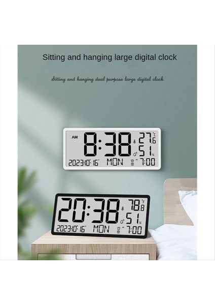 Sıcaklık Sensörü Masaüstü ve Duvar Montaj Müdürü ve Otomatik Ekran Ayarlanabilirliği ile LCD Dijital Çalar Saat (Yurt Dışından) modelleri