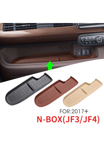 Honda N-Box Nbox Jf3 Jf4 2017+ Merkezi Kontrol Depolama Mat Için Black Co-Pilot Iç Slip Anti-Slip Pad Yuva Kupası Mat Paspas (Yurt Dışından) fiyatları