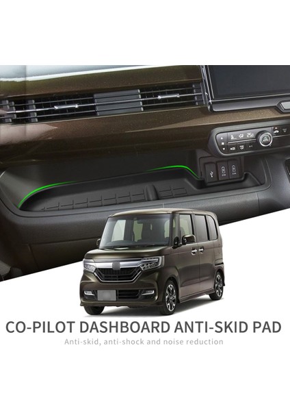Honda N-Box Nbox Jf3 Jf4 2017+ Merkezi Kontrol Depolama Mat Için Black Co-Pilot Iç Slip Anti-Slip Pad Yuva Kupası Mat Paspas (Yurt Dışından) modelleri