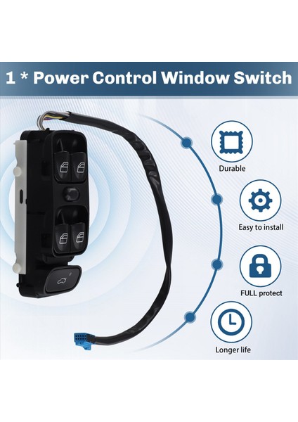 Güç Kontrol Penceresi Anahtarı A2098203410 A2038200110 2038210679 A2038210679 Mercedes C Sınıfı W203 C180 C200 C220 (Yurt Dışından) fırsatları