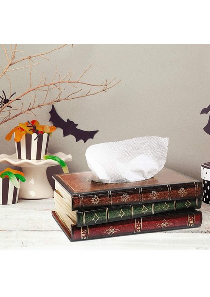 Vintage Istiflenmiş Kitaplar Tasarım Masif Ahşap Doku Kutusu Tutucusu Kolay Dolum Menteşeli Üst Sarı ile Dikdörtgen (Yurt Dışından) modelleri