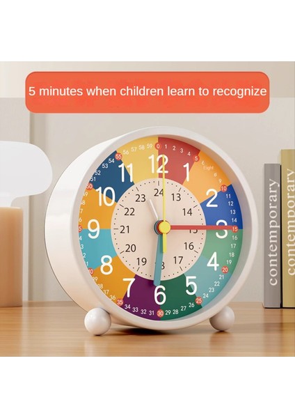 Çocukların Çalar Saat Sessiz Çalar Saat Başucu Masa Erken Eğitim Için Ticking USB Masa Saatleri Erkek ve Kızlar (Yurt Dışından) fırsatları